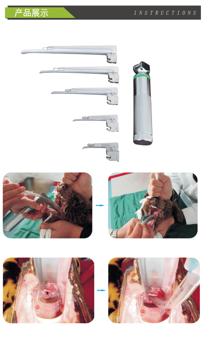  动物专用麻醉咽喉镜（灯泡型）